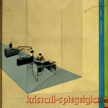 Cover.  Kristallspiegelglas brochure, 1932.  Designed by Will Burtin.