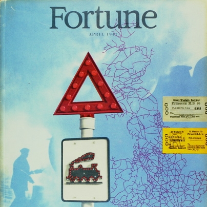 Cover. Fortune magazine, April 1947. Cover design by Lester Beall. Art Director Will Burtin.
