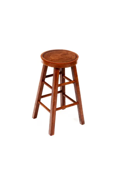 Handcrafted wooden stool with a hardwood maple top carved with a detailed "Spirit" tiger engraving. Perfect for any Tiger fan’s home or office.