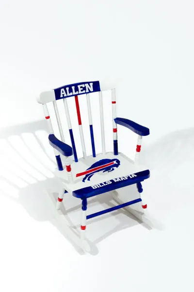 Child-size Buffalo Bills themed rocking chair