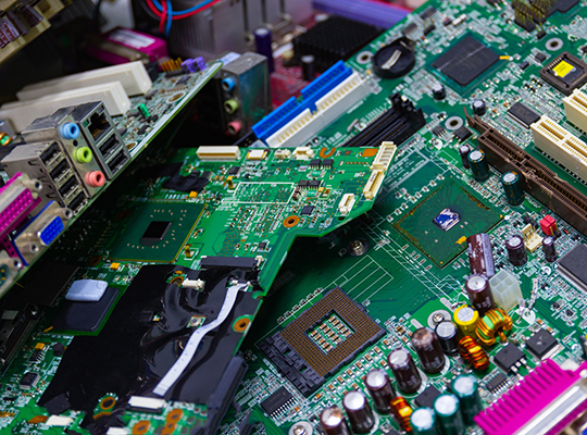 pile of electronic waste