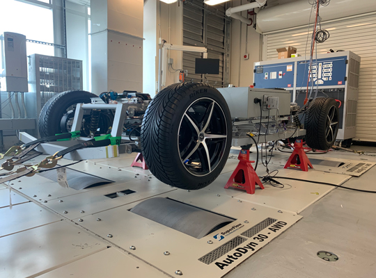 testing on a chassis dynamometer