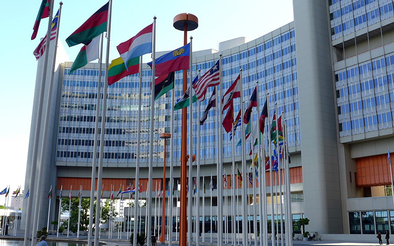 United Nations flags