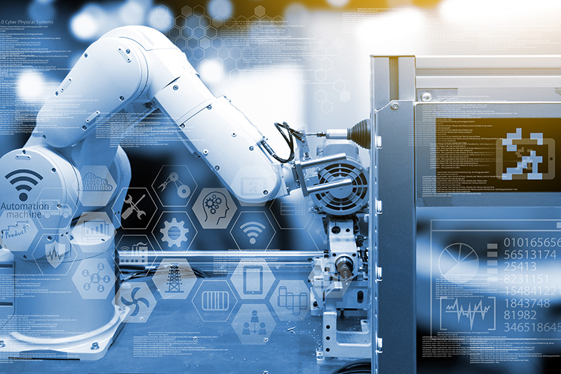 Robotic arm in manufacturing setting