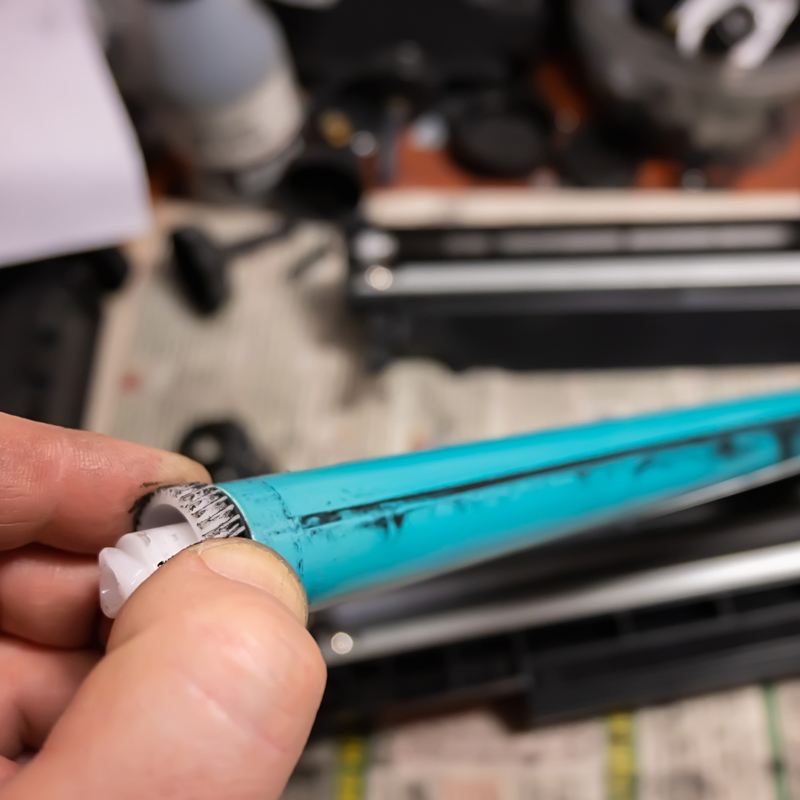Laser ink cartridge taken apart