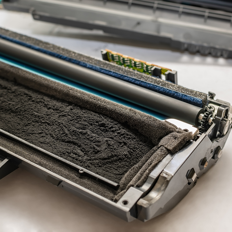 Inside a laser ink cartridge