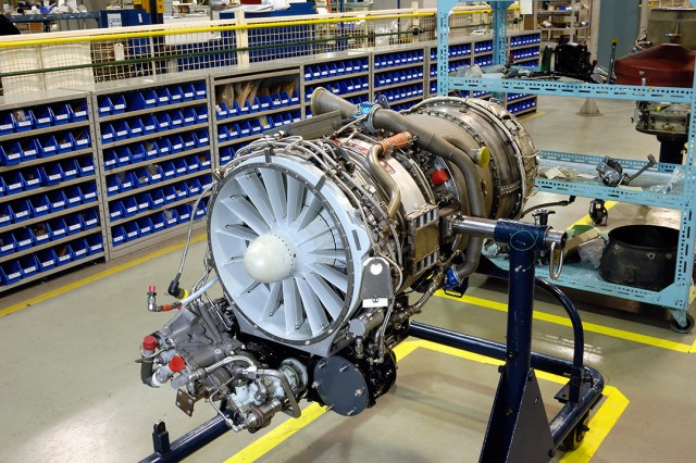 piece of an airplane turbine.