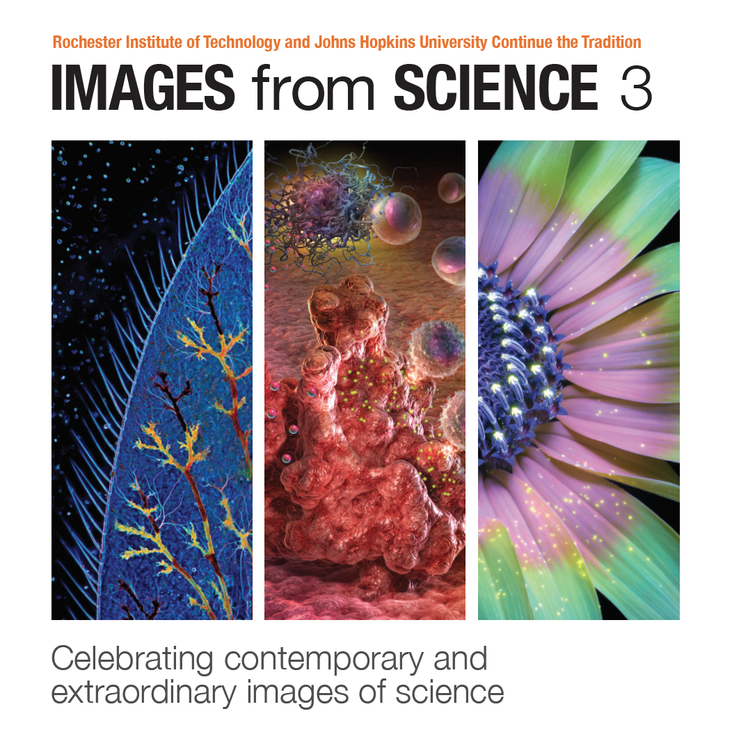 Poster thats says "Images from Science 3" with 3 smaller images