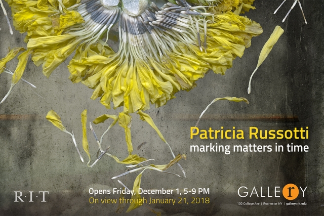 Image of Russoti's work with exhibition info