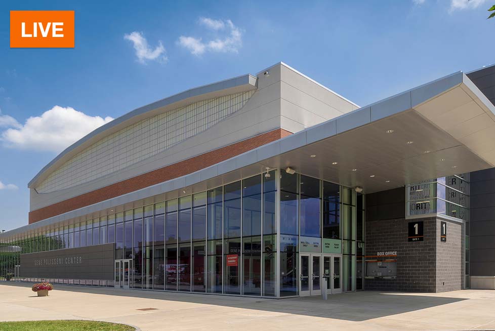 Exterior shot of the Gene Polisseni Center