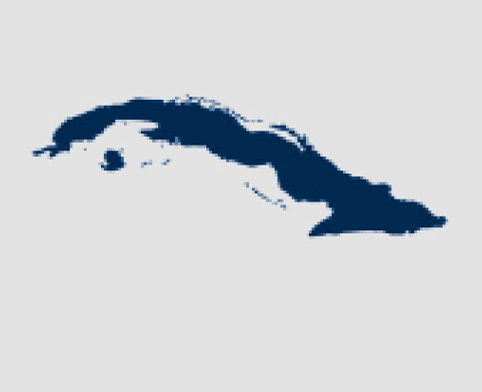 Cuba with grey background