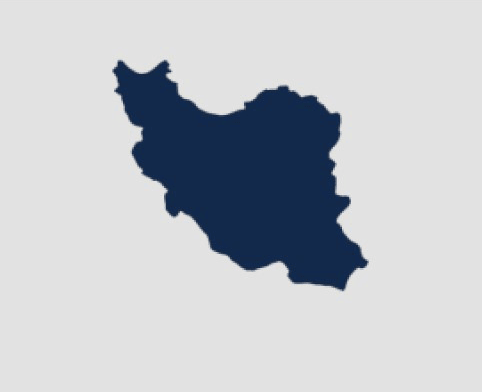 Iran with grey background