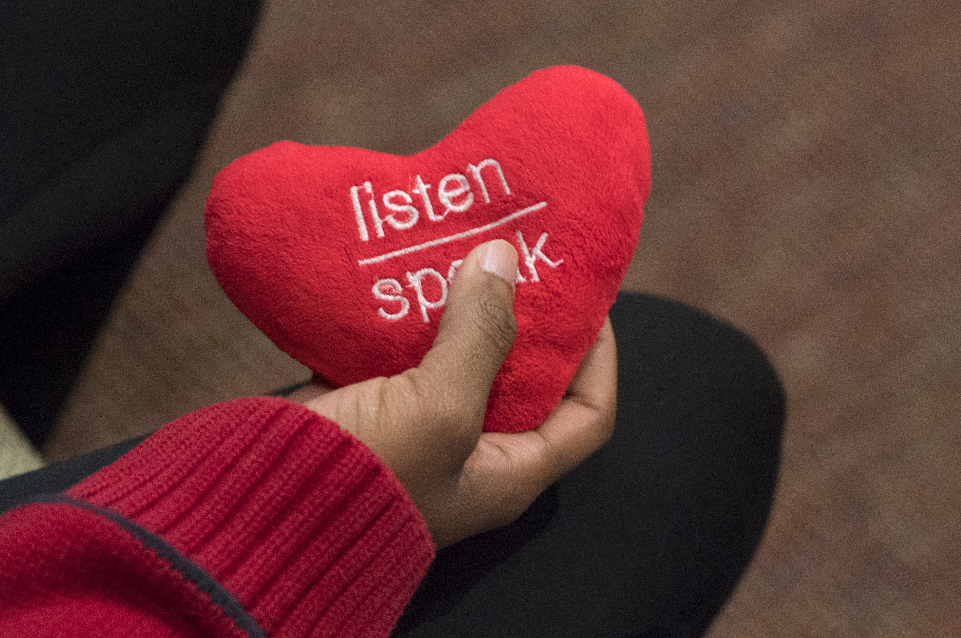 Heart with listen speak from circle practice