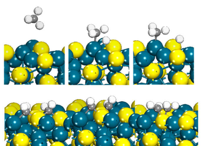 A 4-panel illustration showing molecules.