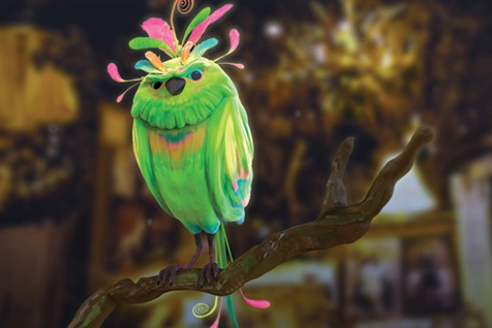 Computer drawing of a Colorful bird