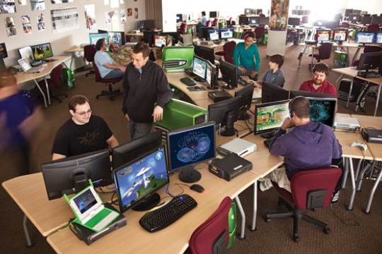 People working on computers