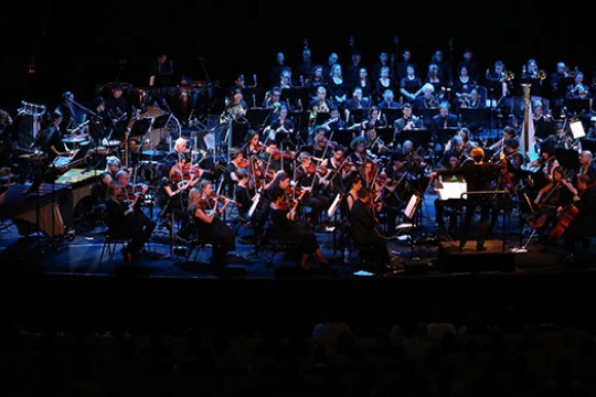 People performing on stage