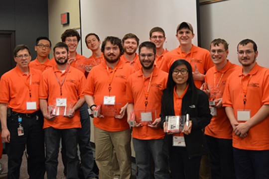 Students gathered for picture in classroom