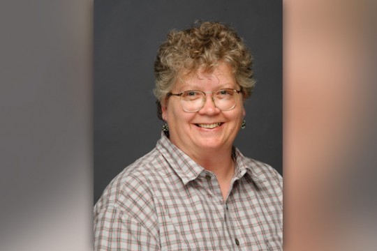 Professor posing for camera