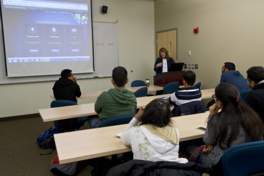 Person presenting to class