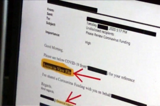 example of phishing email.