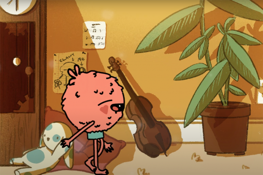 A screenshot of an animation featuring a furry monster character.