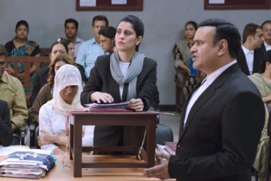 courtroom scene from a movie.