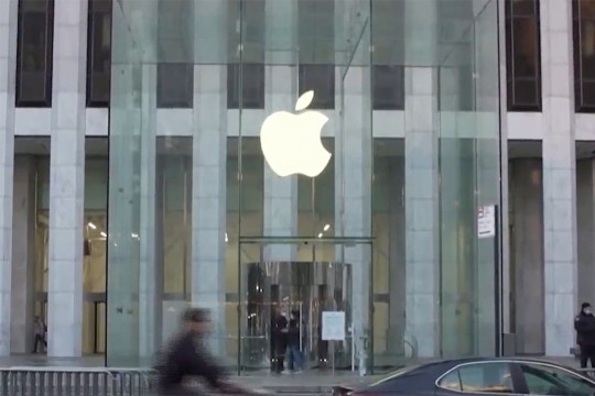 exterior of an Apple store.
