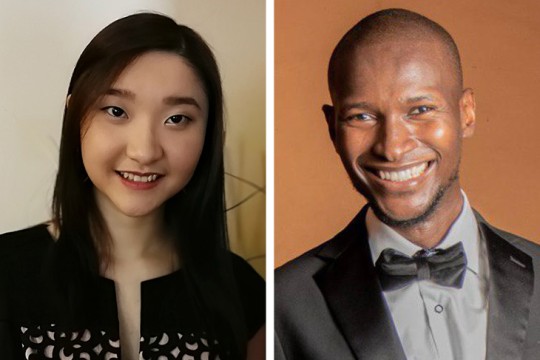 side by side images of college students Emily Kuang and Allahsera Auguste Tapo.