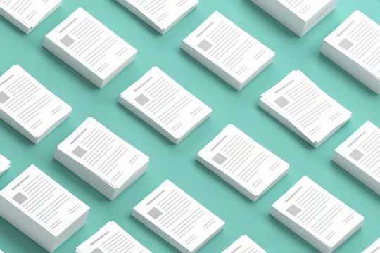 A dozen animated piles of paper.