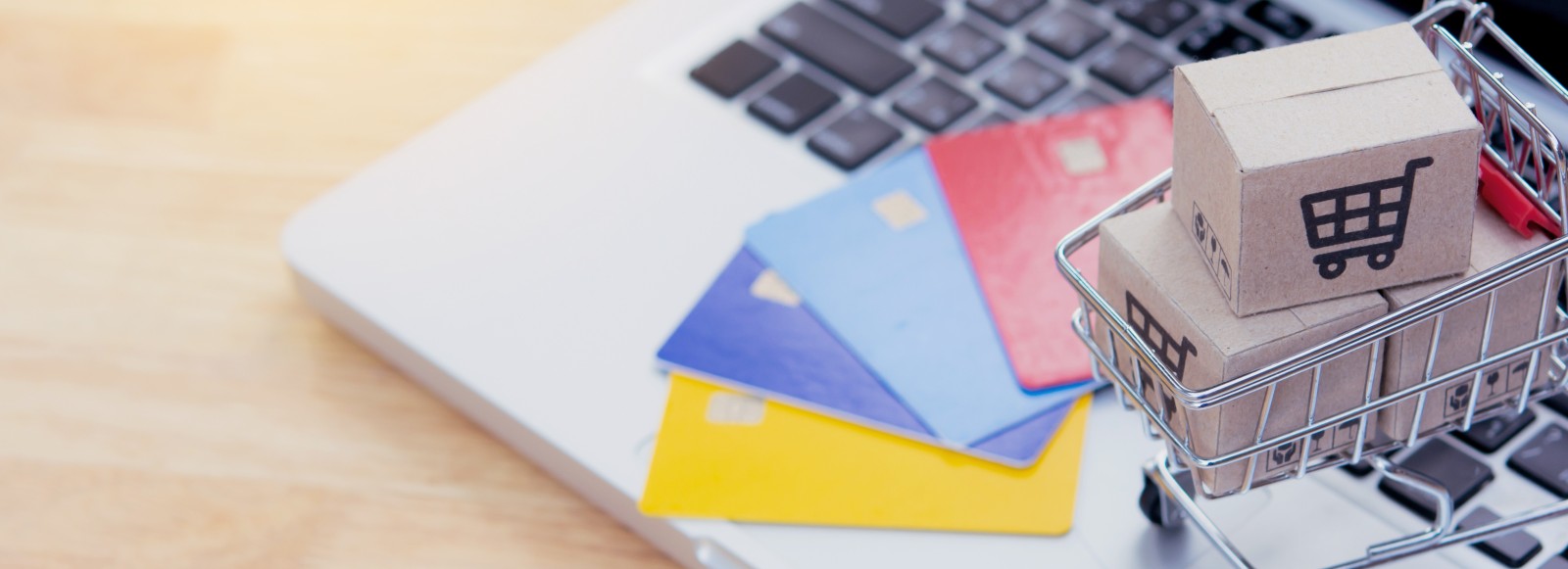 Pcard Banner - Shopping Cart and Cards