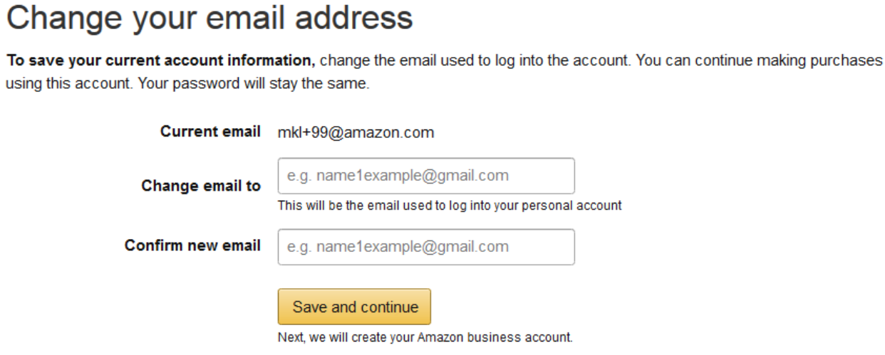 Change Amazon Email