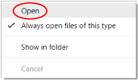 Open File in Chrome
