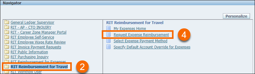 Create a New Reimbursement Request