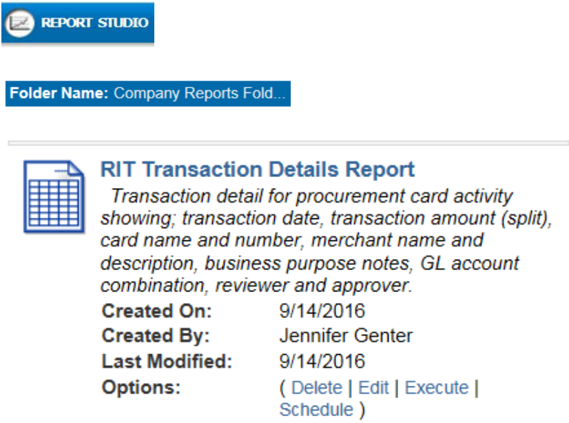 Transaction Details Report