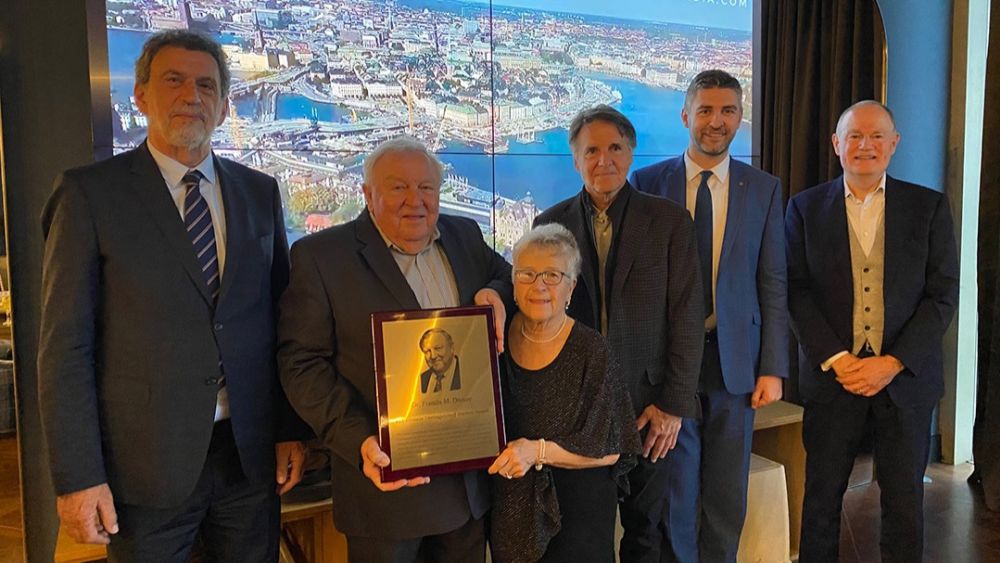 Francis Domoy receives RIT Croatia Distinguished Service Award for launching initial programs in 1997