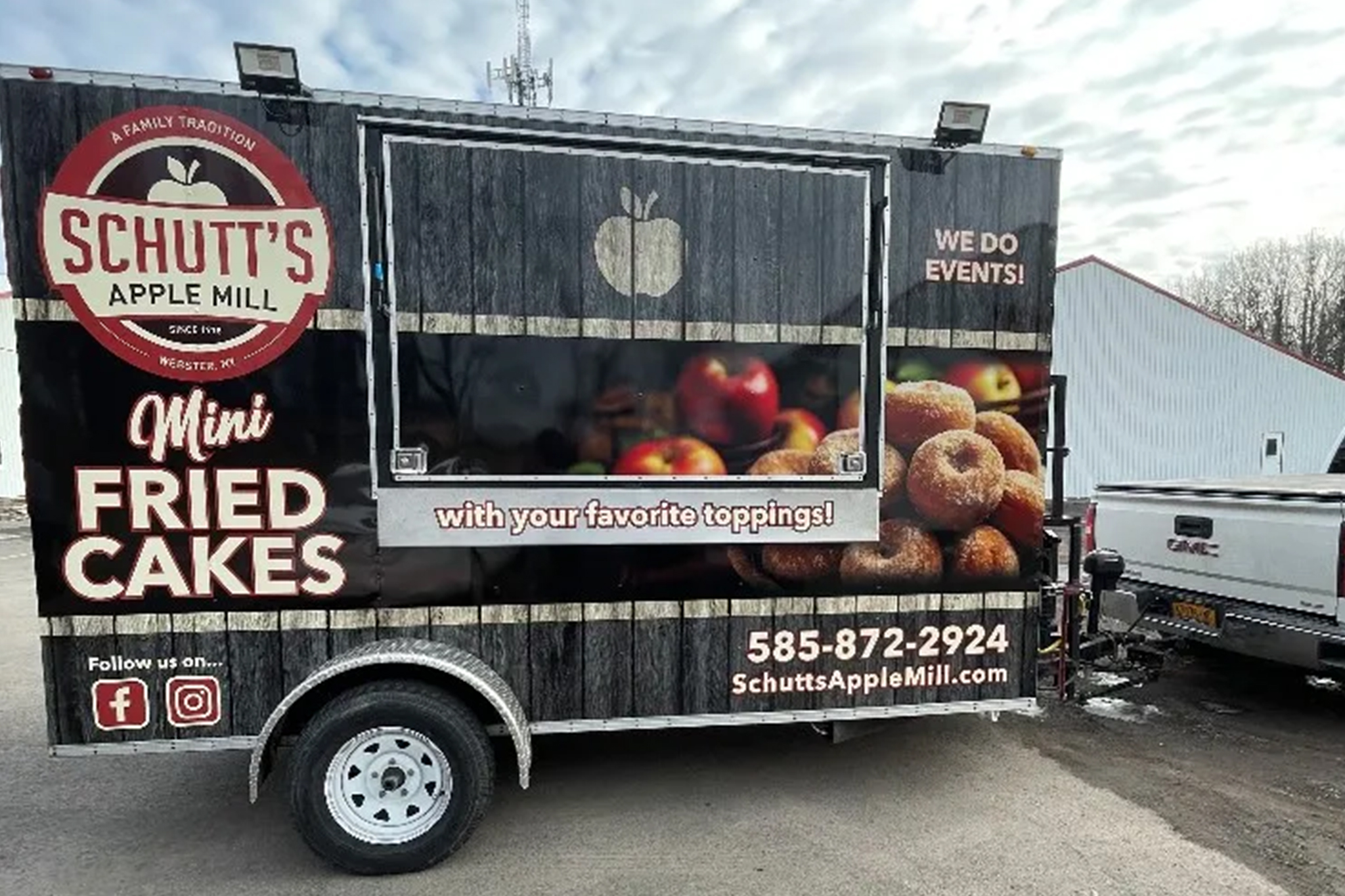 Black food truck cart