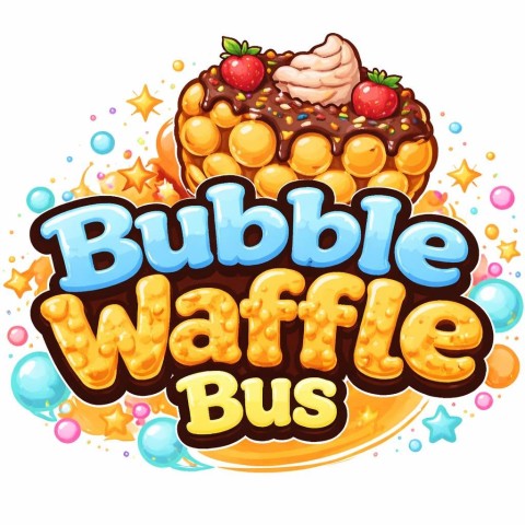 Bubble Waffle Bus Logo
