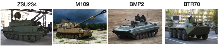 4 separate pictures of Tanks shown as examples of targets used
