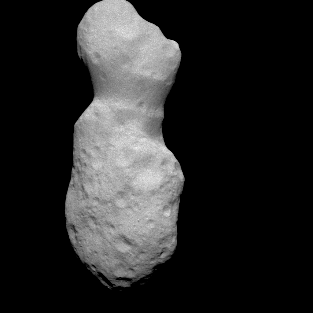 Image of main-belt asteroid, Donaldjohanson, acquired by the L’LORRI imager during the close encounter by the Lucy spacecraft in April 2025. Image reproduced by the PI and originally published by NASA in https://science.nasa.gov/image-article/nasas-lucy-spacecraft-images-asteroid-donaldjohanson/