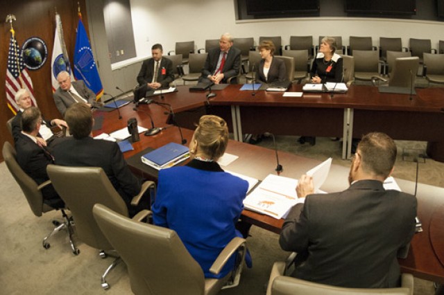 People talking around table 