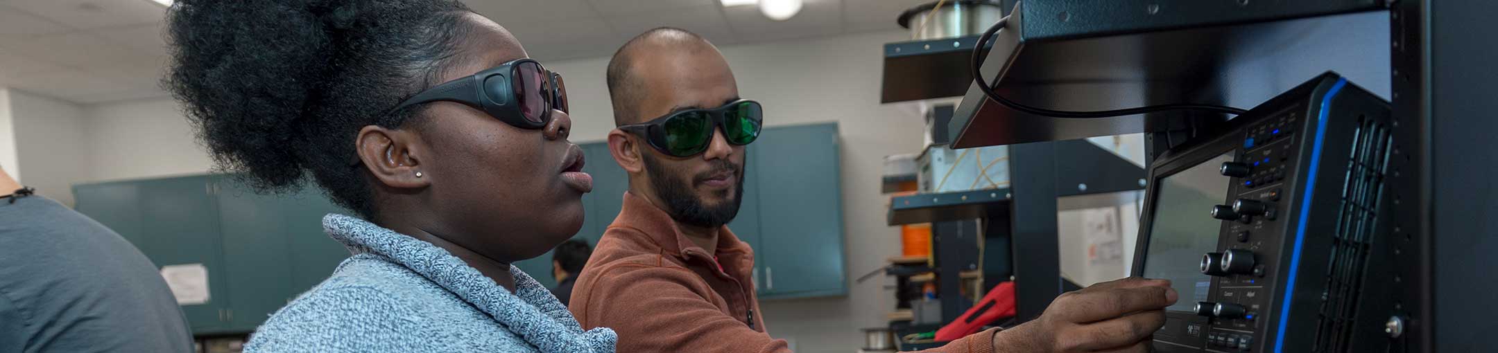 Students working in a lab