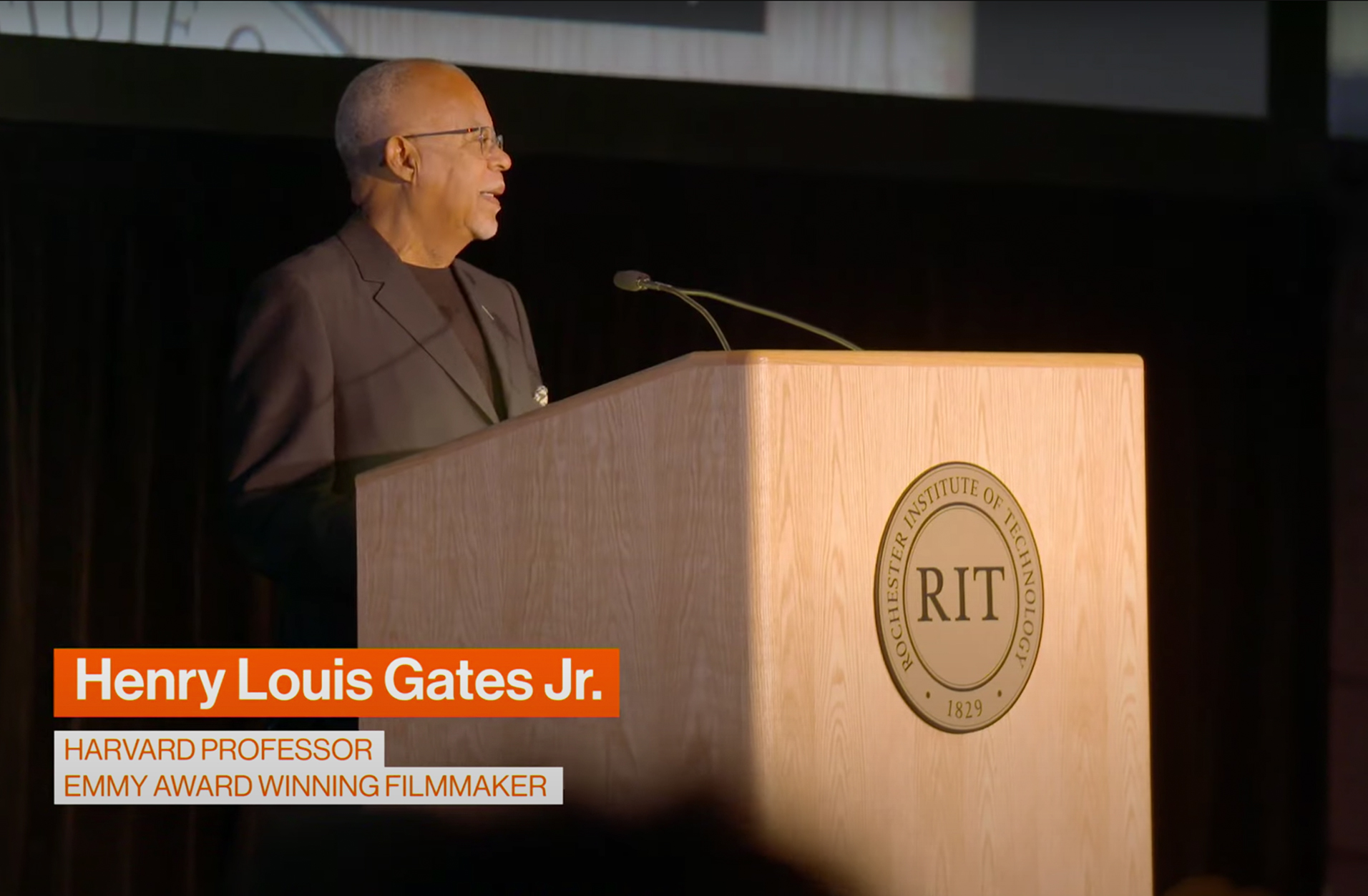Dr. Henry Louis Gates at podium