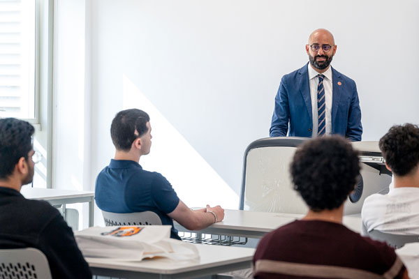 Students sitting in a classroom at RIT