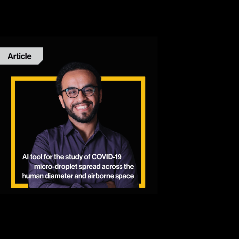 Abdulla Hussein posing for a photo, smiling