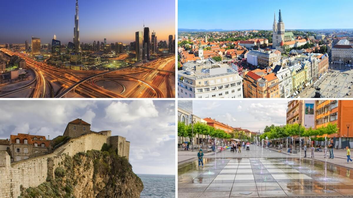 Croatia, Rochester, and Kosovo landmarks