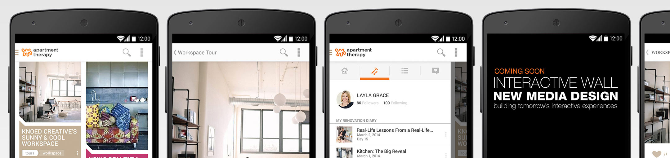 Mobile screens with different messaging