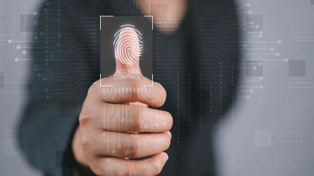 Human thumb with biometric