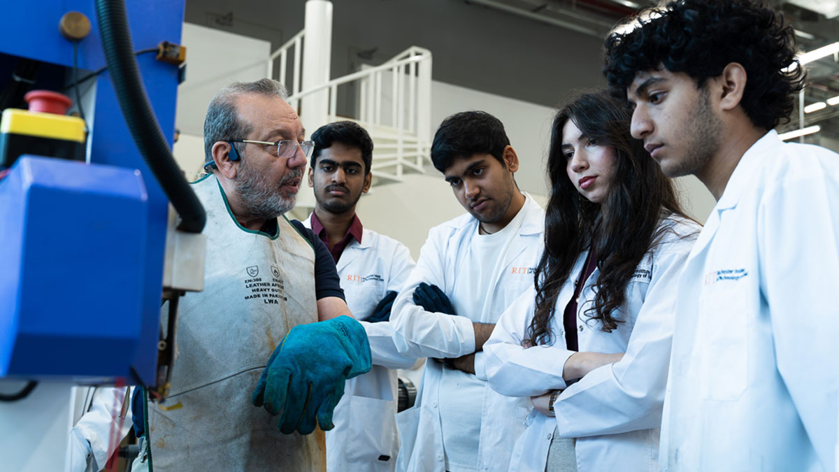 RIT Students in the lab