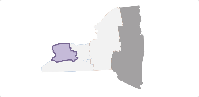 map showing Western New York.